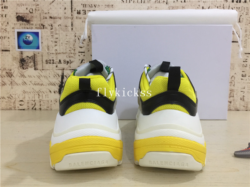 Balenciaga 2017 Fall Winter Triple-S Green White Yellow